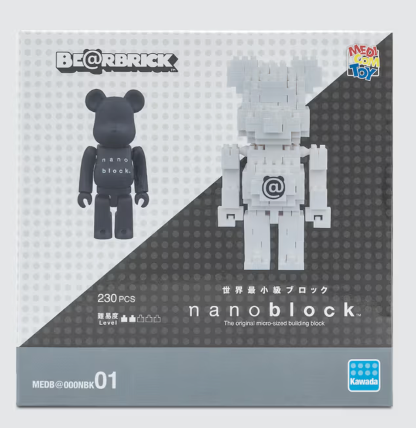 Bearbrick Nanoblock 2-pack set B 100%